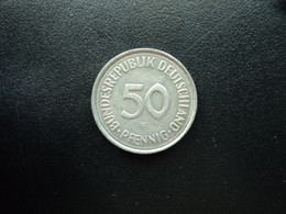RÉPUBLIQUE FÉDÉRALE ALLEMANDE : 50 PFENNIG 1992 F    KM 109.2      SUP+ - 50 Pfennig