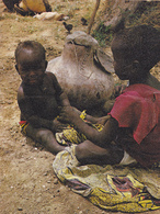 AFRIQUE NOIRE,AFRICA,AFRIKA,CAMEROUN,CAMEROON,CARTE DOUBLE DE MEILLEURS VOEUX,ENFANTS,KOZA - Camerun