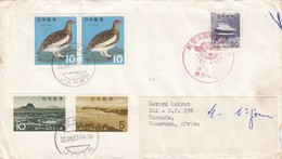 JAPAN - COVER BIRD STAMP SERIES II  -  TOKYO 20.VIII.63 TO YAOUDE CAMEROUN   / 4 - Lettres & Documents