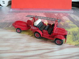 Véhicule De Pompier - St Loup (41) Dodge 4x4 Remorque Moto Pompe Guinard - 1/43 - SOLIDO FRANCE - N°61 - Brandweer