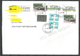 DENMARK Dänemark 2018 Cover To Estonia Auto Air Plane Cars Flugzeuge Etc - Lettres & Documents