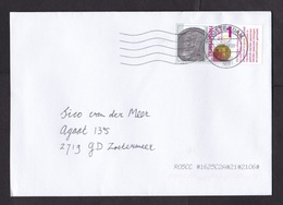 Netherlands: Cover, 2018, 1 Stamp + Tab, Coin 1818, Money, Currency, History (traces Of Use) - Lettres & Documents
