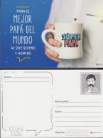 2018-EP-1 CUBA 2018. POSTAL STATIONERY. FATHER DAY MNH. MEJOR PAPA DEL MUNDO POSTCARD. - Cartas & Documentos