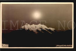 Bolivia ETHNIC ORIGINAL CA 1940 REAL PHOTO POSTCARDS Illimani La Paz Mountain Illuminated By Sun Or Moon (w5-103) - Bolivia
