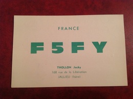 QSL Radio Amateur Jallieu Thollon - Jallieu