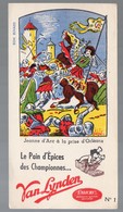 Buvard PAIN D'EPICE VAN LYNDEN Jeanne D'arc  N°1 (PPP9356) - Pain D'épices