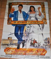 Rare Grande Affche Du Film Le Mariage Du Siècle Anémone Et Thierry Lhermitte 157 X 116 Cm - Affiches & Posters