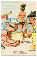 CPA     ILLUSTR.  PAUL ORDNER     ALORS TU JOUES ?   PIN UP SUR LA PLAGE - Ordner, P.