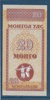 Mongolie - 20 Mongo - Pick N°50 - NEUF - Mongolië