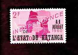 Katanga. OBP-COB. 1960 - N°40. *CONGO INDEPENDANCE. SURCHARGES "11 JUILLET DE L'ETAT DU KATANGA".  2F. Neuf - Katanga