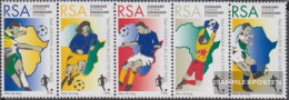 South Africa 985-989 Five Strips (complete Issue) Unmounted Mint / Never Hinged 1996 Football Cup - Nuevos