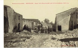 Cpa Bonviller Aspect De La Rue Principale Après Le Bombardement,aout 1914 - Other & Unclassified