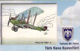 TARJETA TELEFONICA DE TURQUIA, AVIONES. (CHIP) TURKISH AIR FORCE, PFALZ D-II 1918-?, TR-TT-C-0082 (113) - Avions