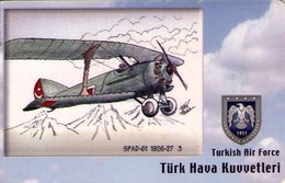 TARJETA TELEFONICA DE TURQUIA, AVIONES. (CHIP) TURKISH AIR FORCE, SPAD-61 1926-27, TR-TT-C-0100 (103) - Avions