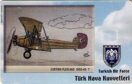 TURQUIA. AVION. (CHIP) TURKISH AIR FORCE, CURTISS FLEDLING 1933-43, TR-TT-C-0113. (136) - Avions