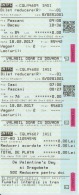 Romania CFR Train Ticket Railway Ticket For 2 Trips Intern Trips Used Ticket, Transportation Ticket For 1 Person, Stamp - Europa