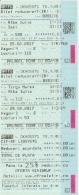 Romania CFR Train Ticket Railway Ticket For 2 Trips Intern Trips Used Ticket, Transportation Ticket For 1 Person, Stamp - Europa