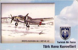TURQUIA. AVION. (CHIP) TURKISH AIR FORCE, BRISTOL BLENHEIM 1937-48, TR-TT-C-0123. (137) - Avions