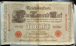 REICHBANKNOTE BERLIN 21 AVRIL 1910, 1000 Mark - 1.000 Mark