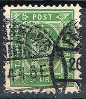 Sello Servicio Oficial  DANMARK (Dinamarca) 1875, Yvert Num 7 º - Oficiales