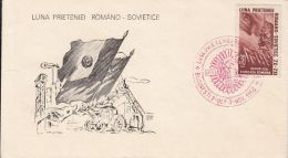 ROMANIAN-SOVIET FRIENDSHIP, FLAGS, TRACTOR, SPECIAL COVER, 1950, ROMANIA - Briefe U. Dokumente