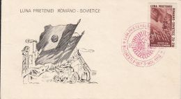 ROMANIAN-SOVIET FRIENDSHIP, FLAGS, TRACTOR, SPECIAL COVER, 1950, ROMANIA - Brieven En Documenten