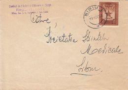 HAMMER AND SICKLE MEDAL, STAMP ON COVER, 1952, ROMANIA - Brieven En Documenten