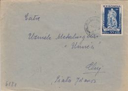 VICTORY OVER GERMAN FASCISM, END OF WW2, STAMP ON COVER, 1955, ROMANIA - Brieven En Documenten