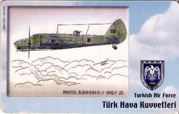TURQUIA. AVION. (CHIP) TURKISH AIR FORCE, BRISTOL BLENKEIM -IV,V 1942-?, TR-TT-C-0142. (131) - Avions