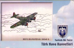 TURQUIA. AVION. (CHIP) TURKISH AIR FORCE, BRISTOL BEAUFIGHTER 1943-48, TR-TT-C-0144. (130) - Avions