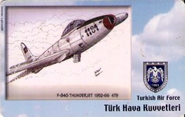 TURQUIA, AVION. (CHIP) TURKISH AIR FORCE, F-84G THUNDERJET 1952-66, TR-TT-C-0161. (127) - Avions