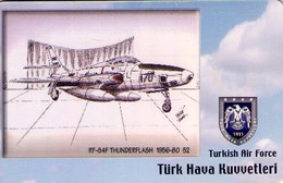 TURQUIA. AVION. (CHIP) TURKISH AIR FORCE, RF-84F THUNDERFLASH 1956-80, TR-TT-C-0165. (132) - Avions