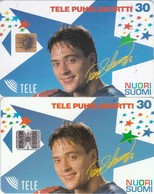 Finland, D063 And D064, Teemu Selänne, 2 Scans.   2 Different Chips - Finlande