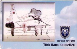 TARJETA TELEFONICA DE TURQUIA, AVIONES. (CHIP) TURKISH AIR FORCE, T-38A TALON 1979-.., TR-TT-C-0188 (117) - Avions