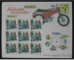 SUECIA 2005 - MINI HOJA DE 9 SELLOS - GRANDES MOTOS - YVERT Nº 2470 - Motorbikes