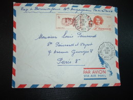 LETTRE TP 10F + TP 5F OBL. CONVOYEUR 19 JANV 55 TAMATAVE A TANANARIVE N°1 - Lettres & Documents