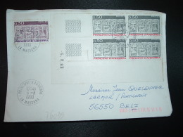 LETTRE TP 0,50 BLOC DE 4 COIN DATE 5.8.83 + TP 0,30 OBL.5-3 1990 LA MASSANA - Covers & Documents