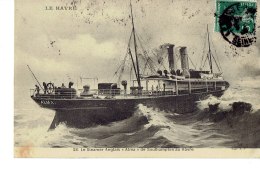 Cpa Le Havre Le Steamer Anglais Alma - Port