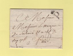 Paris - P Couronne - Courrier De 1770 - 1701-1800: Précurseurs XVIII