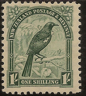 NZ 1935 1/- Tui P12.5 SG 588b HM #IR44 - Neufs