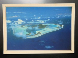 Carte Postale : TAHITI : MAUPITI, L'Ile Vue D'avion En 1988 - Tahiti