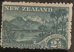 NZ 1898 2 1/2d Lake Wakatipu SG 308a HM #IY57 - Unused Stamps