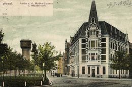 WESEL, Partie A.d. Moltke-Strasse Und Wasserturm (1903) AK - Wesel