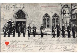 23433-LE-ALLEMAGNE-Halberstadt-Rathaus-Hauptwache--------------animée-militaires - Halberstadt