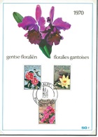 België   O.B.C.  Herdekingskaart 1523A / 1525A   (O)   Gentse Floraliën  Zegels Uit Blok 47 - 1961-1970