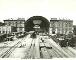 1227 " TORINO - FACCIATA INTERNA DELLA STAZIONE " RIPRODUZIONE SU CARTA FOTOGRAFICA DI FOTO ORIGINALE - Stazione Porta Nuova