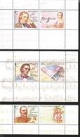 J) 2010 BULGARIA, COMPOSERS, PIANO, MUSICAL NOTES, SET OF 3 PAIR, MNH - Lettres & Documents