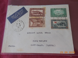 Lettre Du Maroc De 1939  A Destination De St Calais (72) Cachet Daguin Au Dos - Covers & Documents