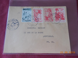 Lettre Du Maroc De 1953  A Destination De Perpignan - Covers & Documents