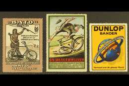 CYCLING BICYCLES 1900's-1930's Interesting Group Of Colourful Advertising Labels All Featuring Cycle Themes, Unused No G - Ohne Zuordnung